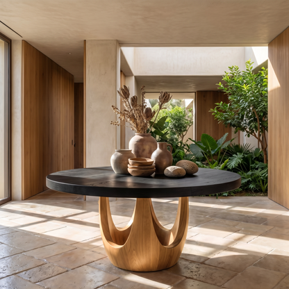Modern Luxury Round Foyer Table For Entryway And Lobby - view 5 of 8