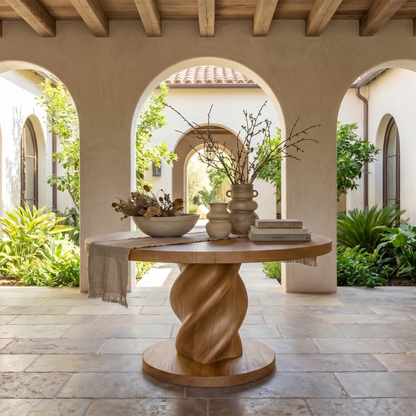 Modern Luxury Statement Round Entry Table For Entryway And Lobby - view 5 of 8