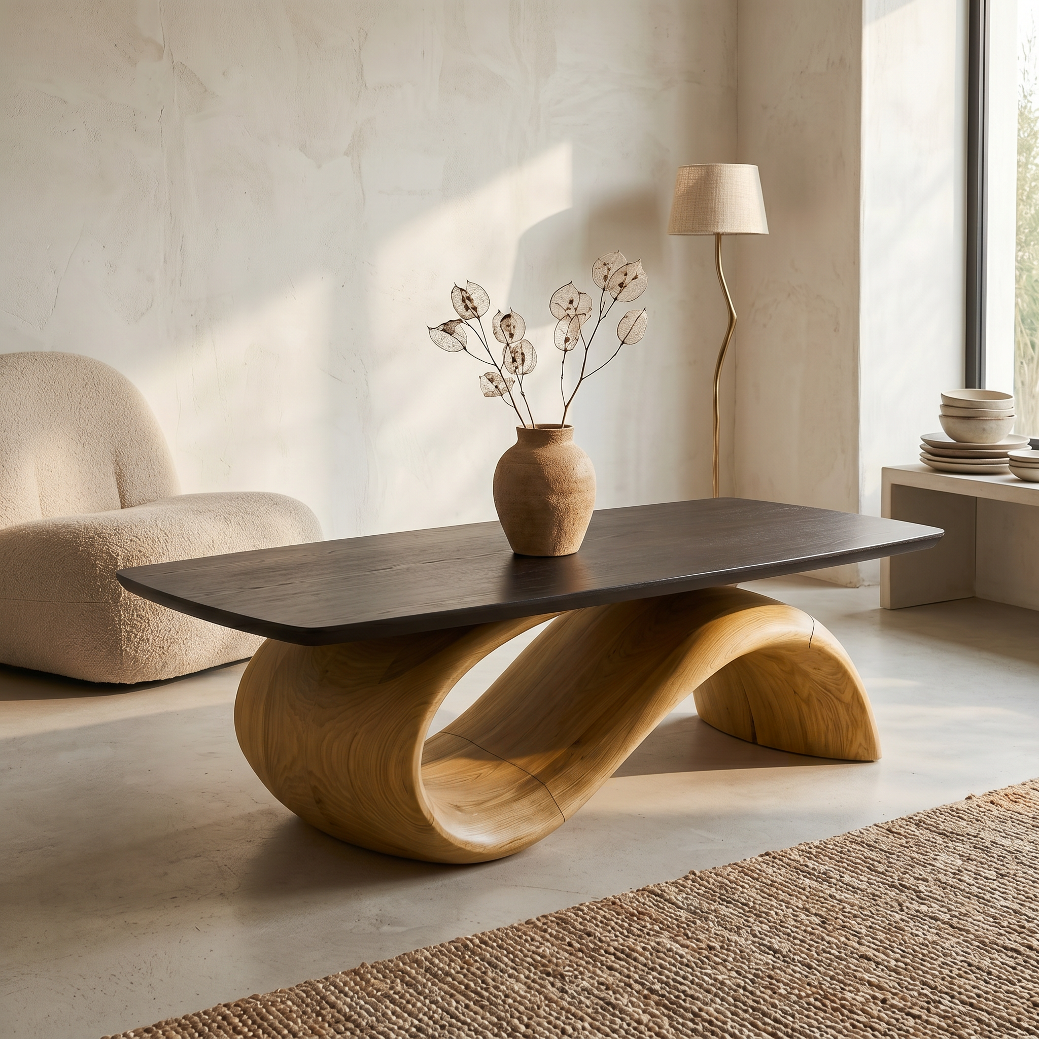 Handcrafted Coffee Table With Artistic Wood Design For Living Room - view 5 of 8