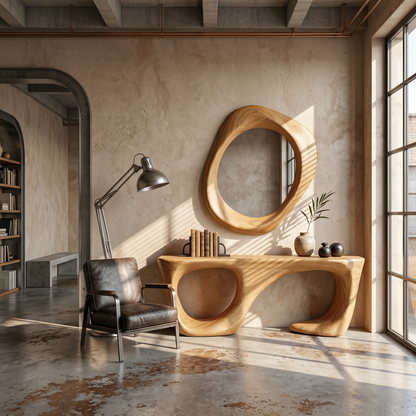 Contemporary Console Table With Curved Open Structure For Living Room - view 5 of 8
