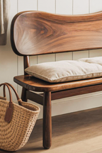 Modern Bench With Curved Backrest For Bedroom - view 3 of 8