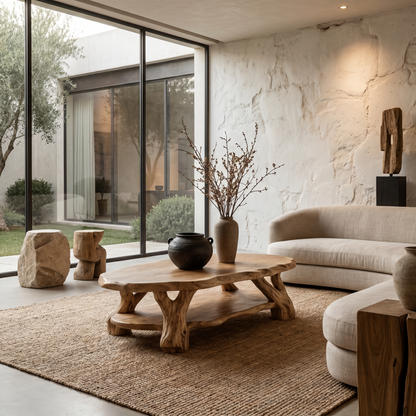 Nature Inspired Coffee Table With Sculptural Root Wood Design For Living Room - view 5 of 8