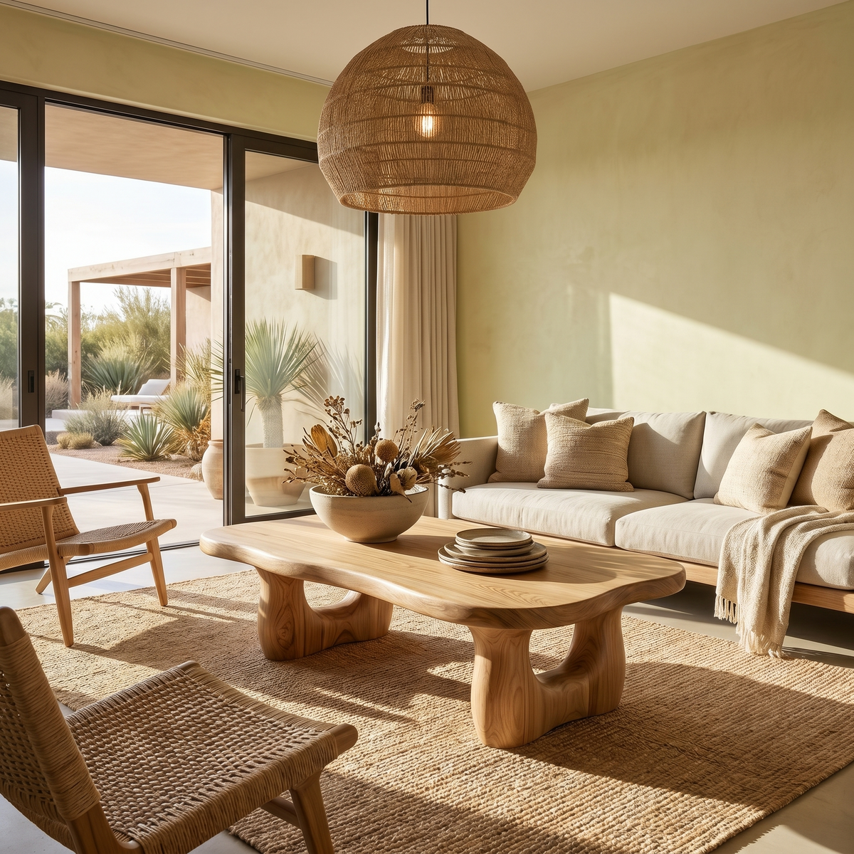 Rustic Wooden Coffee Table Natural Statement Furniture For Living Room - view 5 of 8