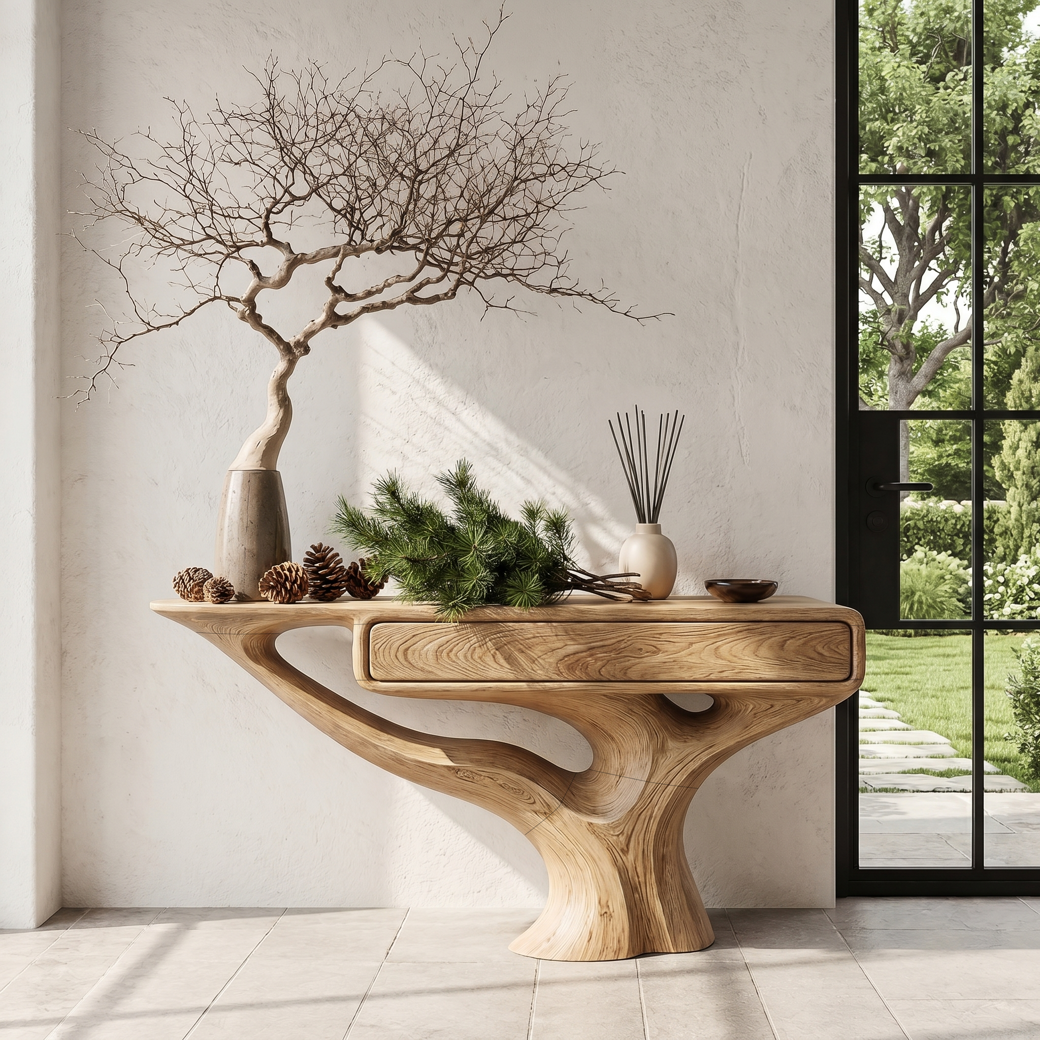 Modern Console Table With Storage Cabinet For Living Room - view 5 of 8
