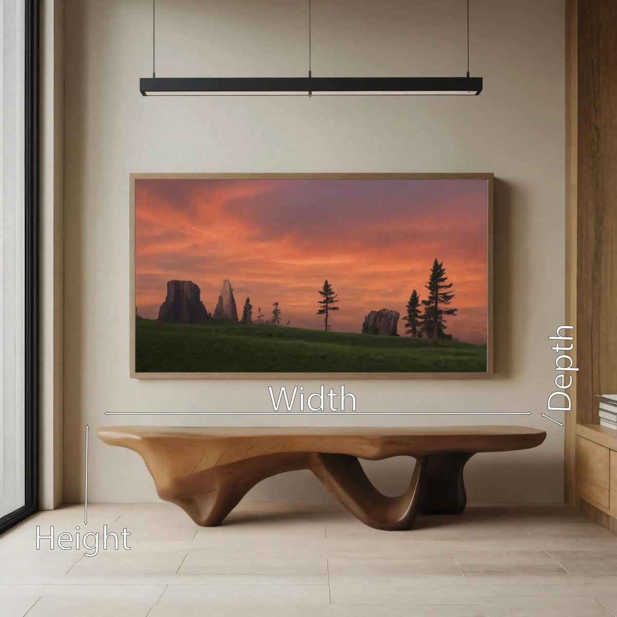 Modern Sculptural Bench With Flowing Design For Living Room - view 7 of 7