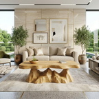 Sculptural Wooden Coffee Table with Unique Wavy Design - view 1 of 7