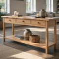 Solid Wood Console Table with 3 Drawers & Lower Shelf - view 3 of 9