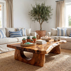 Live Edge Coffee Table With Sculptural Pedestal Base - view 6 of 8