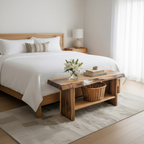 Handcrafted Solid Wood Bench – Live Edge Seating & Bedroom Storage - view 1 of 6