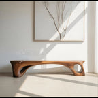 Modern Sculptural Bench With Curved Design For Living Room - view 5 of 7