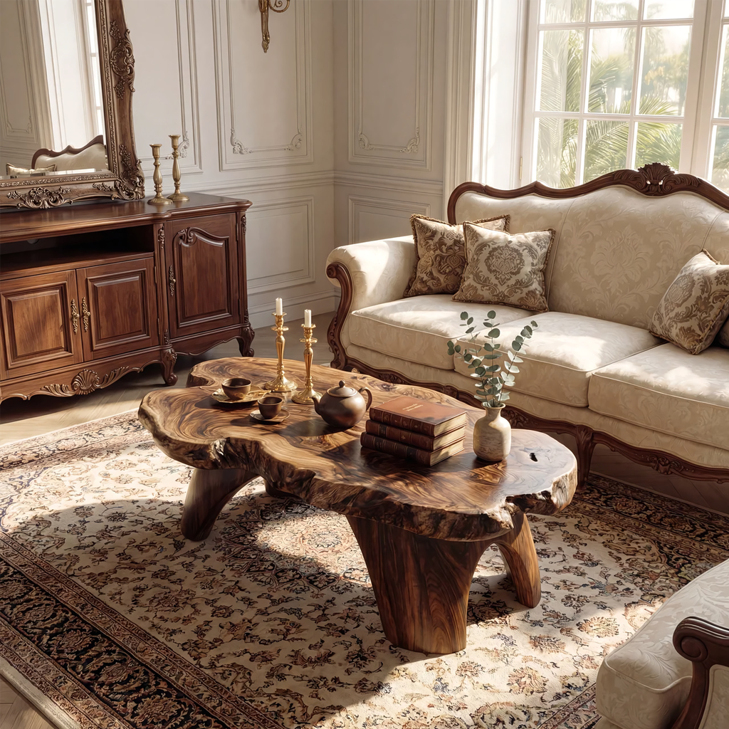 Live Edge Organic Coffee Table with Sculptural Natural Form - view 2 of 7