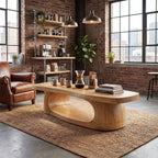 Organic Oval Coffee Table With Sculptural Open Base - view 4 of 8