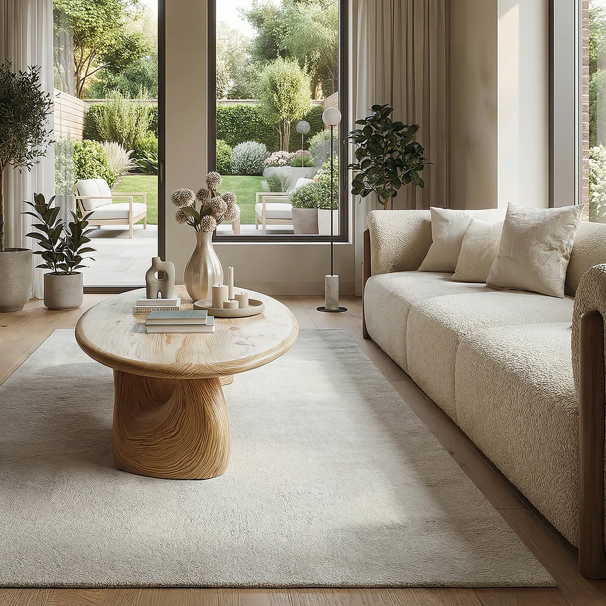 Sculptural Oval Coffee Table with Organic Curve Base for Classic Interiors - view 6 of 7