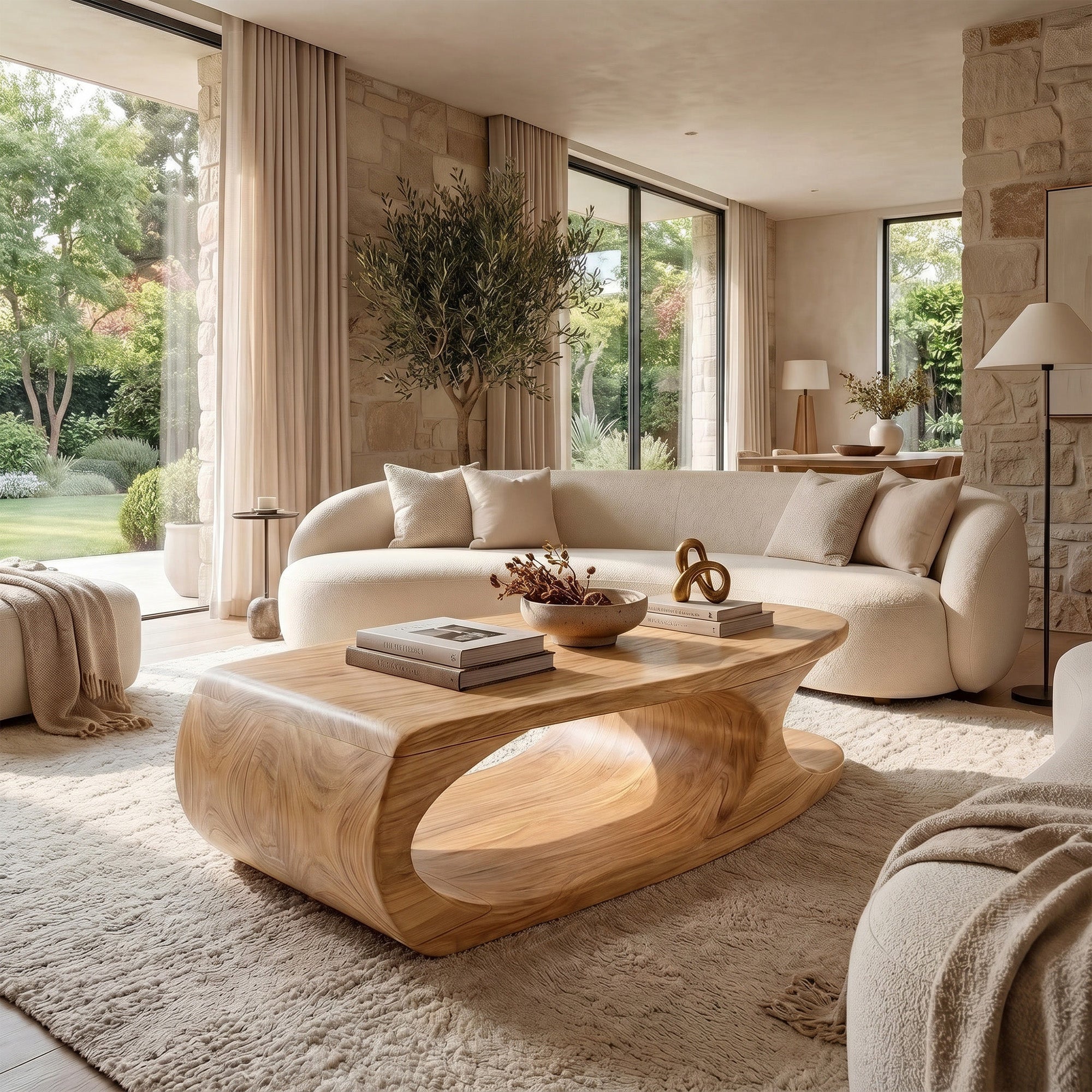 Organic Loop Coffee Table With Sculptural Open Base - view 4 of 8