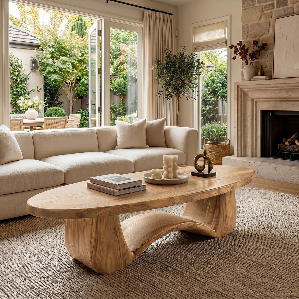 Organic Sculptural Coffee Table With Curved Base - view 4 of 8