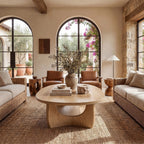 Round Sculptural Coffee Table With Open Pedestal Base - view 4 of 8