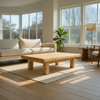 Handcrafted Solid Wood Coffee Table – Rustic Thick Slab Design for Living Room - view 2 of 6