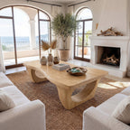 Live Edge Sculptural Coffee Table With Open Pedestal Base - view 4 of 8