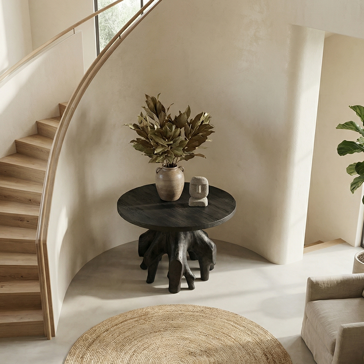 Organic Sculptural Foyer Table For Entryway Or Living Room - view 3 of 8