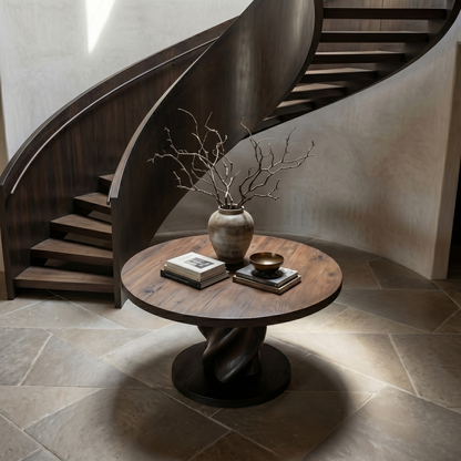 Modern Luxury Statement Round Entry Table For Entryway And Lobby - view 3 of 8