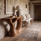 Sculptural Console Table With Curved Base For Entryway - view 2 of 8