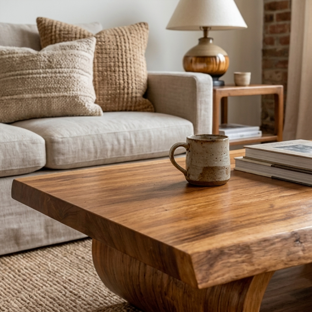 Mid Century Wave Coffee Table Living Room And Sitting Room - view 3 of 8