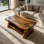 Rustic Slab Wood Coffee Table Living Room - view 2 of 8