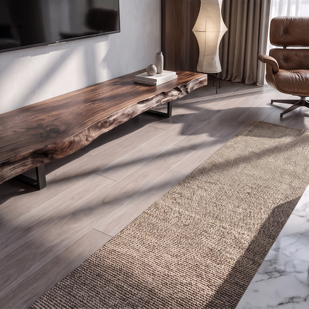 Mid Century TV Console Live Edge Wood Master Bedroom - view 2 of 8