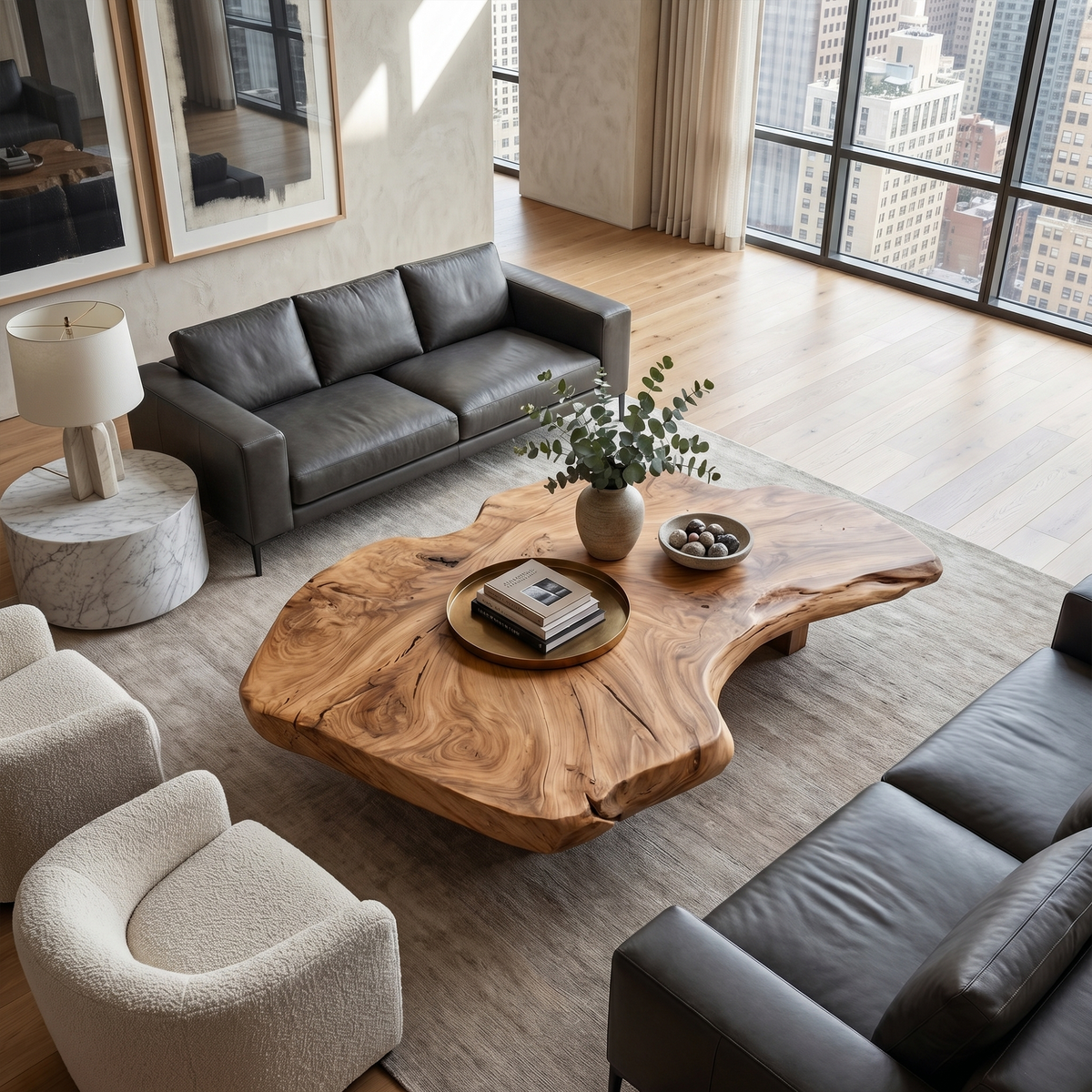 Rustic Organic Coffee Table Living Room Or Family Room - view 2 of 8