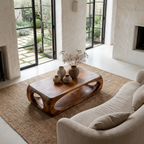 Nature Inspired Coffee Table With Flowing Open Form Base For Living Room - view 3 of 8