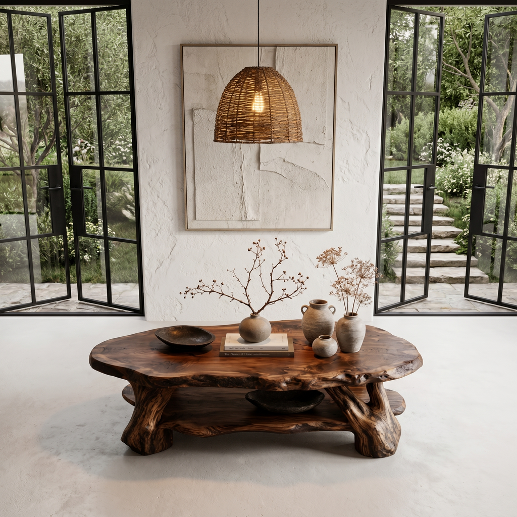 Nature Inspired Coffee Table With Sculptural Root Wood Design For Living Room - view 3 of 8