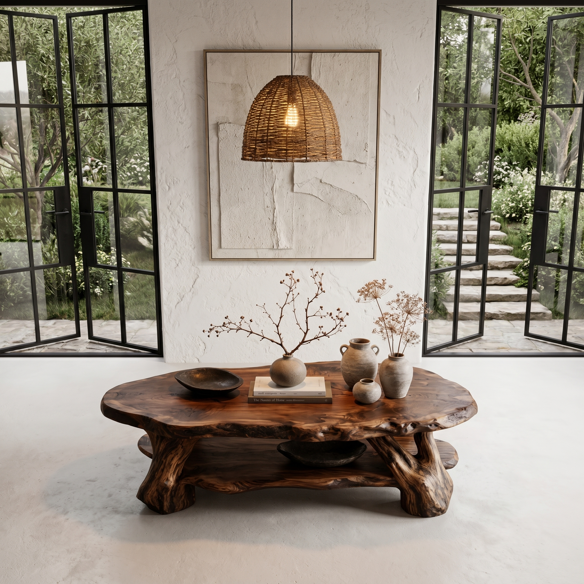 Nature Inspired Coffee Table With Sculptural Root Wood Design For Living Room - view 3 of 8