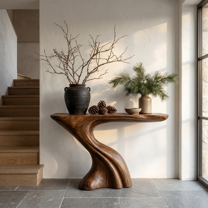 Nature Inspired Console Table With Artistic Tree Structure For Living Room - view 3 of 8