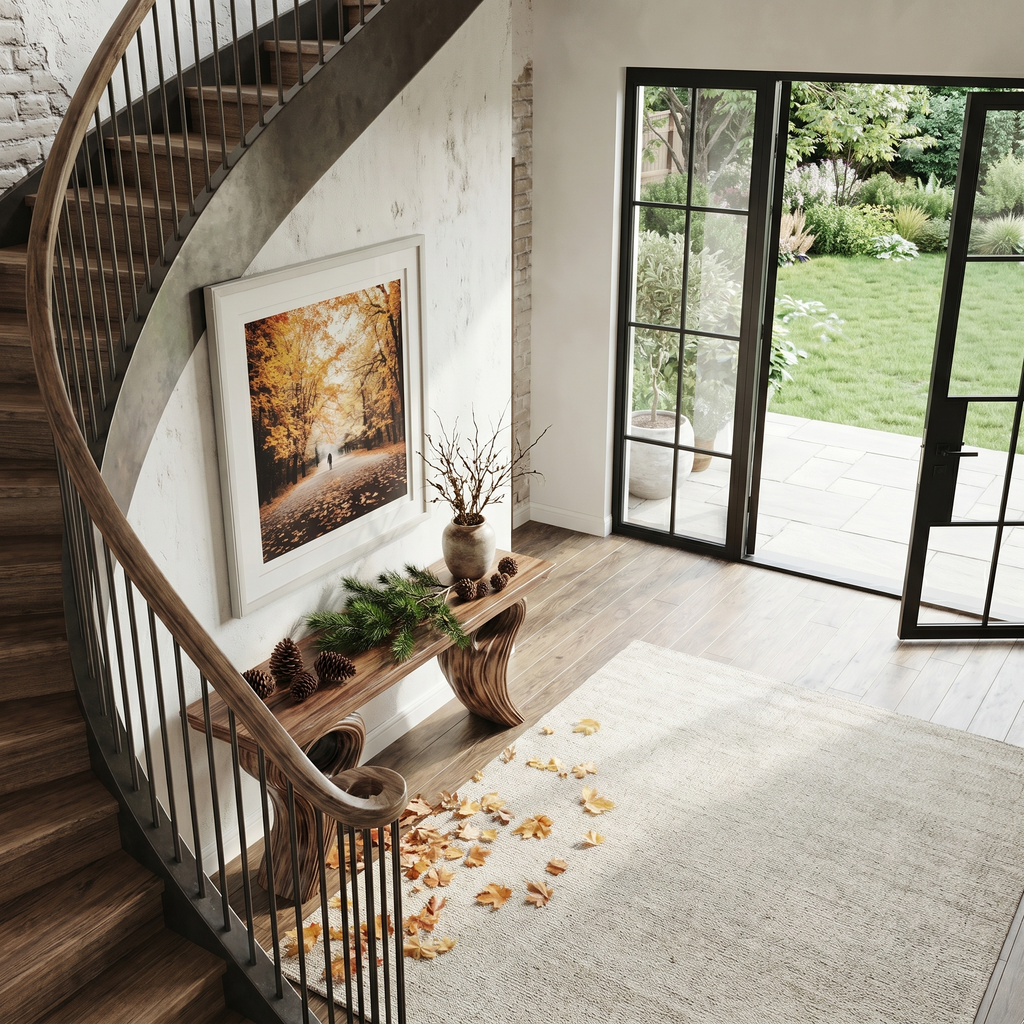 Rustic Organic Storage Console Table With Tree Inspired Base For Hallway And Living Room - view 3 of 8