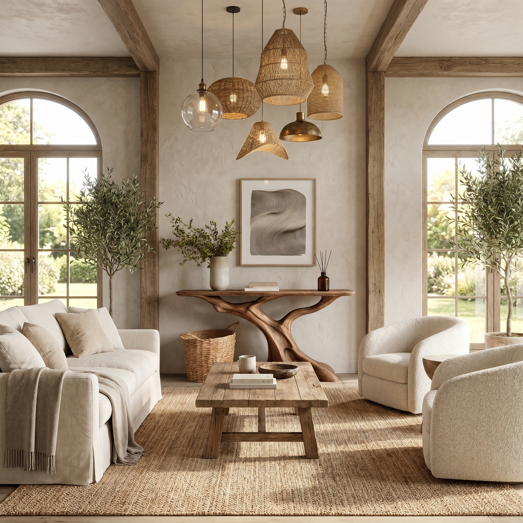 Nature Inspired Console Table With Tree Root Base For Entryway And Living Room - view 2 of 8