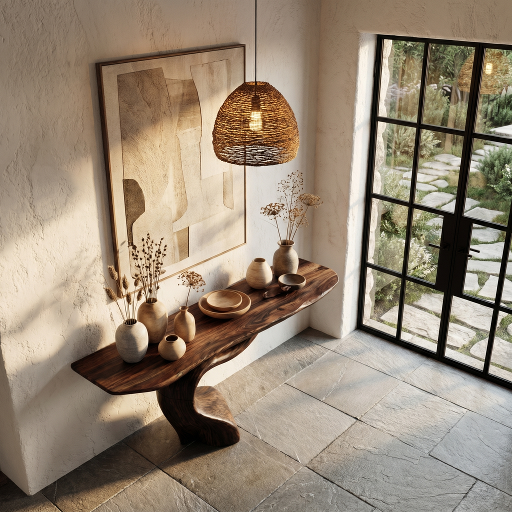 Organic Modern Console Table With Artistic Tree Root Base For Entryway - view 6 of 8