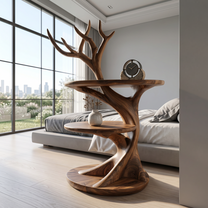Organic Bedside Table With Sculptural Tree Branch Form For Bedroom And Reading Nook - view 3 of 8