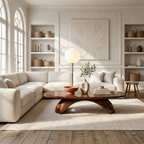 Rustic Coffee Table With Sculptural Wooden Base For Living Room - view 3 of 8