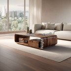 Modern Curved Coffee Table with Integrated Storage Design - view 7 of 7
