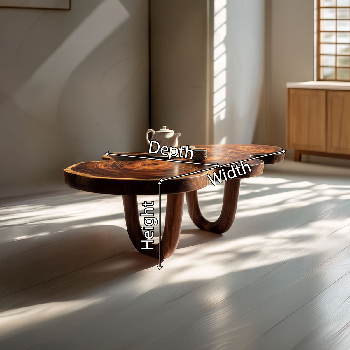 Sculptural Cloud Coffee Table with Curved Base Design - view 7 of 7