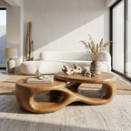 Organic Coffee Table With Sculptural Open Form Design For Living Room - view 3 of 8