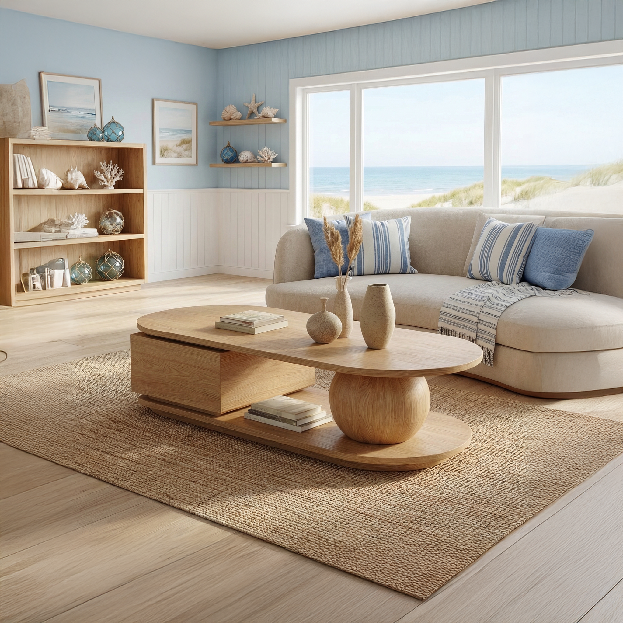 Rustic Coffee Table Solid Wood For Living Room - view 3 of 8