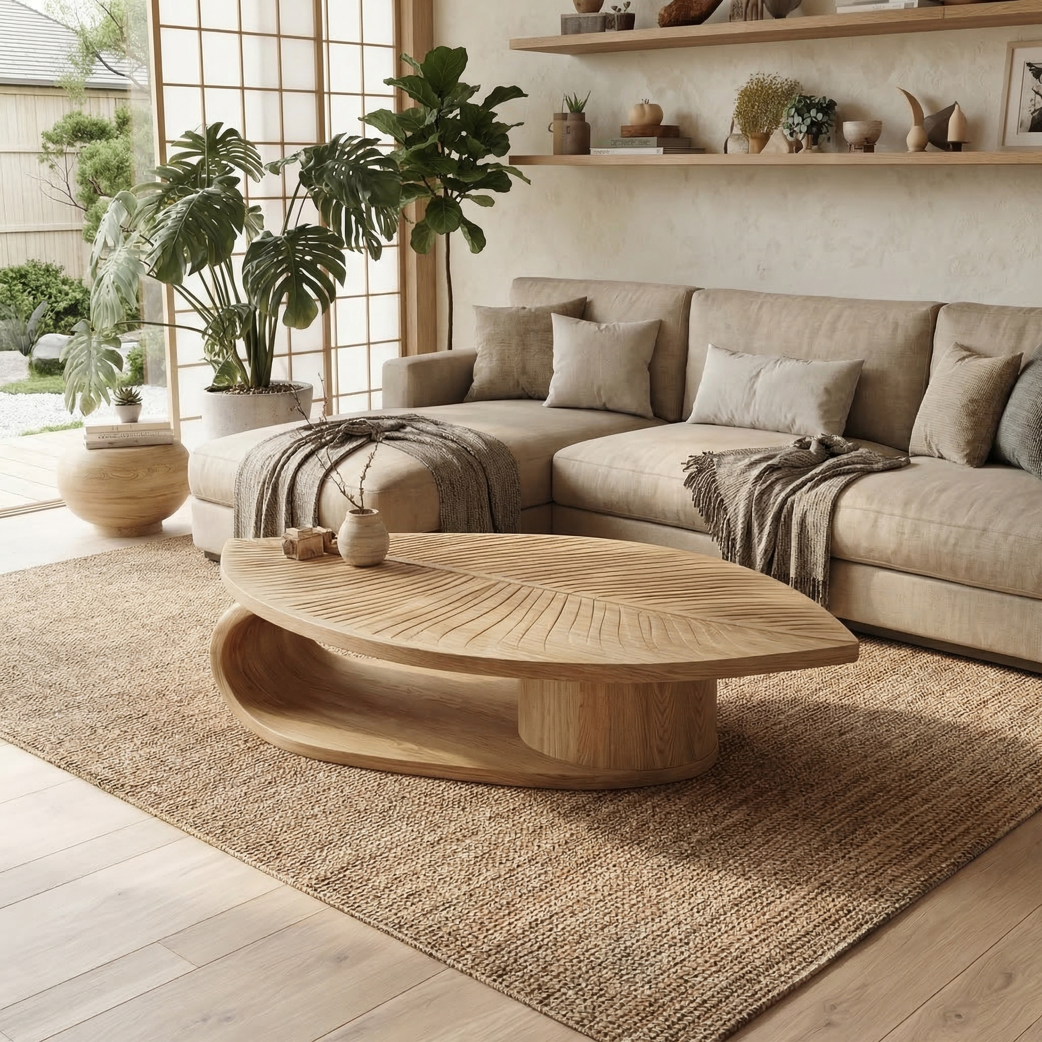 Scandinavian Solid Wood Coffee Table For Living Room - view 5 of 8