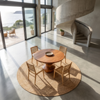 Modern Foyer Table With Sculptural Solid Wood Pedestal Base For Entryway - view 2 of 8