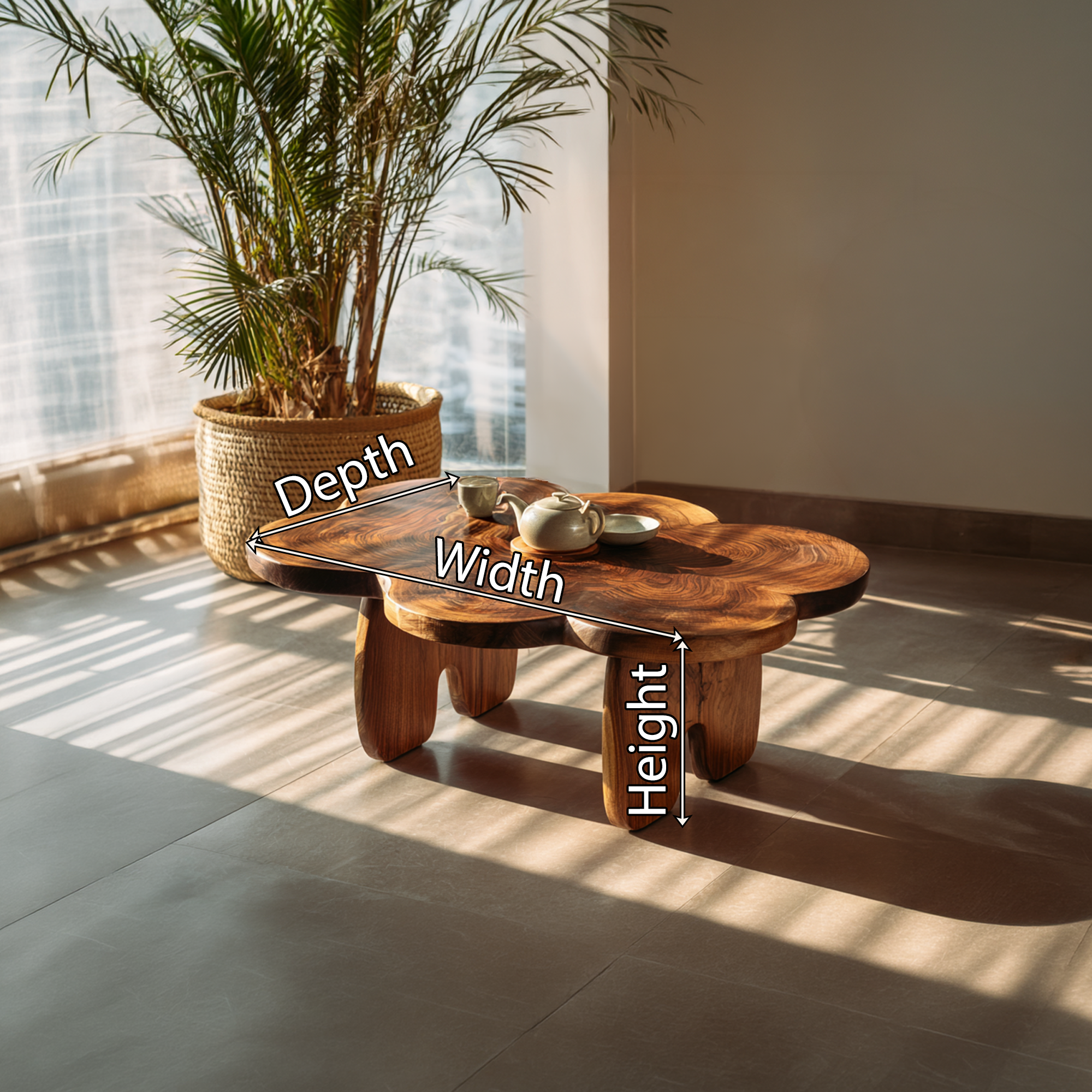 Organic Cloud-Shaped Coffee Table with Sculptural Low Profile - view 7 of 7
