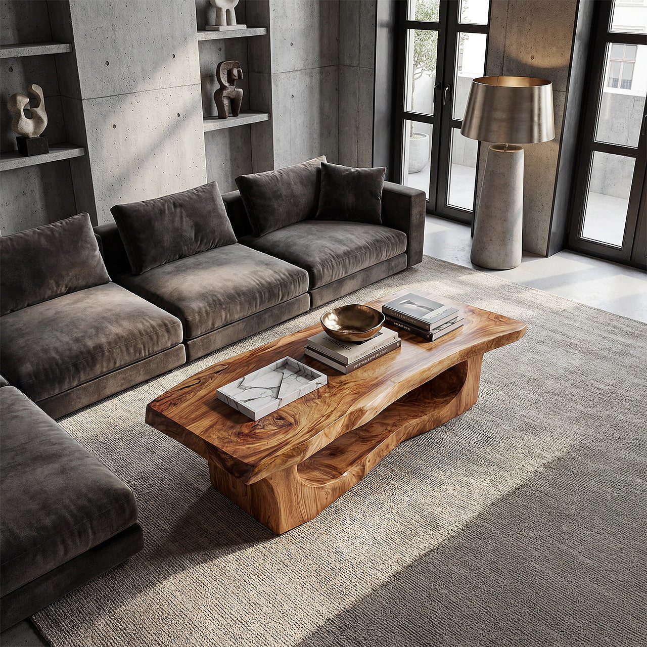 Organic Sculptural Coffee Table With Open Carved Base - view 7 of 8