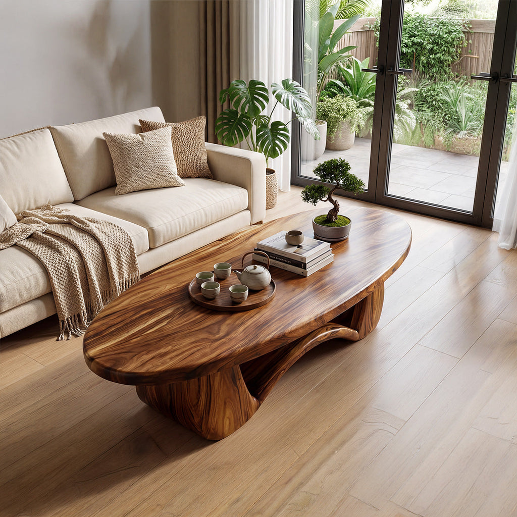 Organic Sculptural Coffee Table With Curved Base - view 6 of 8