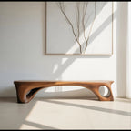 Modern Sculptural Bench With Curved Design For Living Room - view 1 of 7