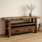 Handcrafted Solid Wood Console Table - view 2 of 5