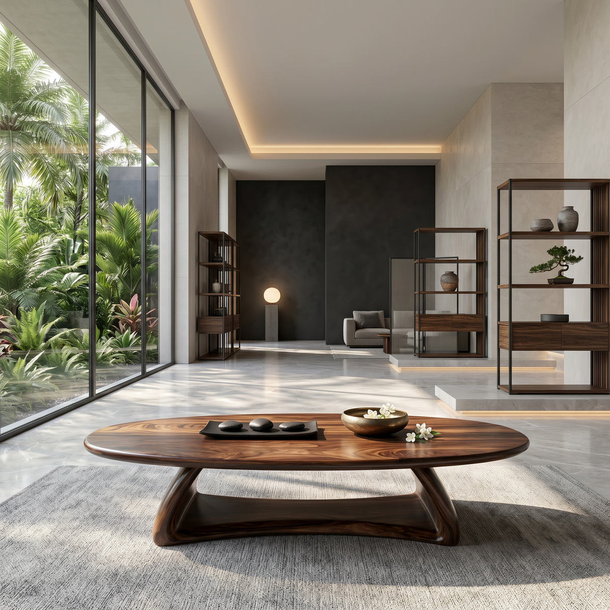 Contemporary Coffee Table With Artistic Sculptural Form For Living Room - view 3 of 8